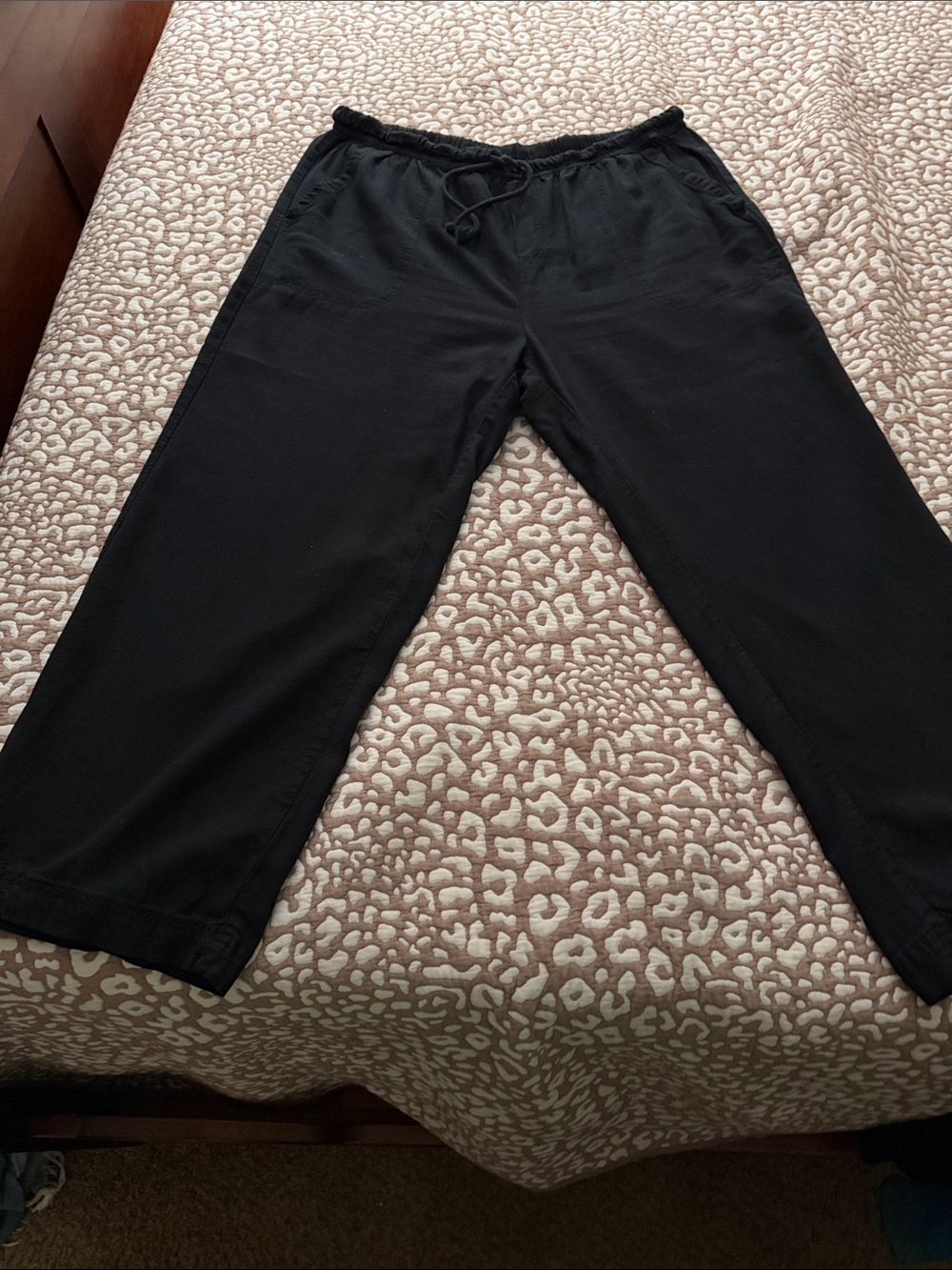 Splendid Black Cropped Drawstring Pants